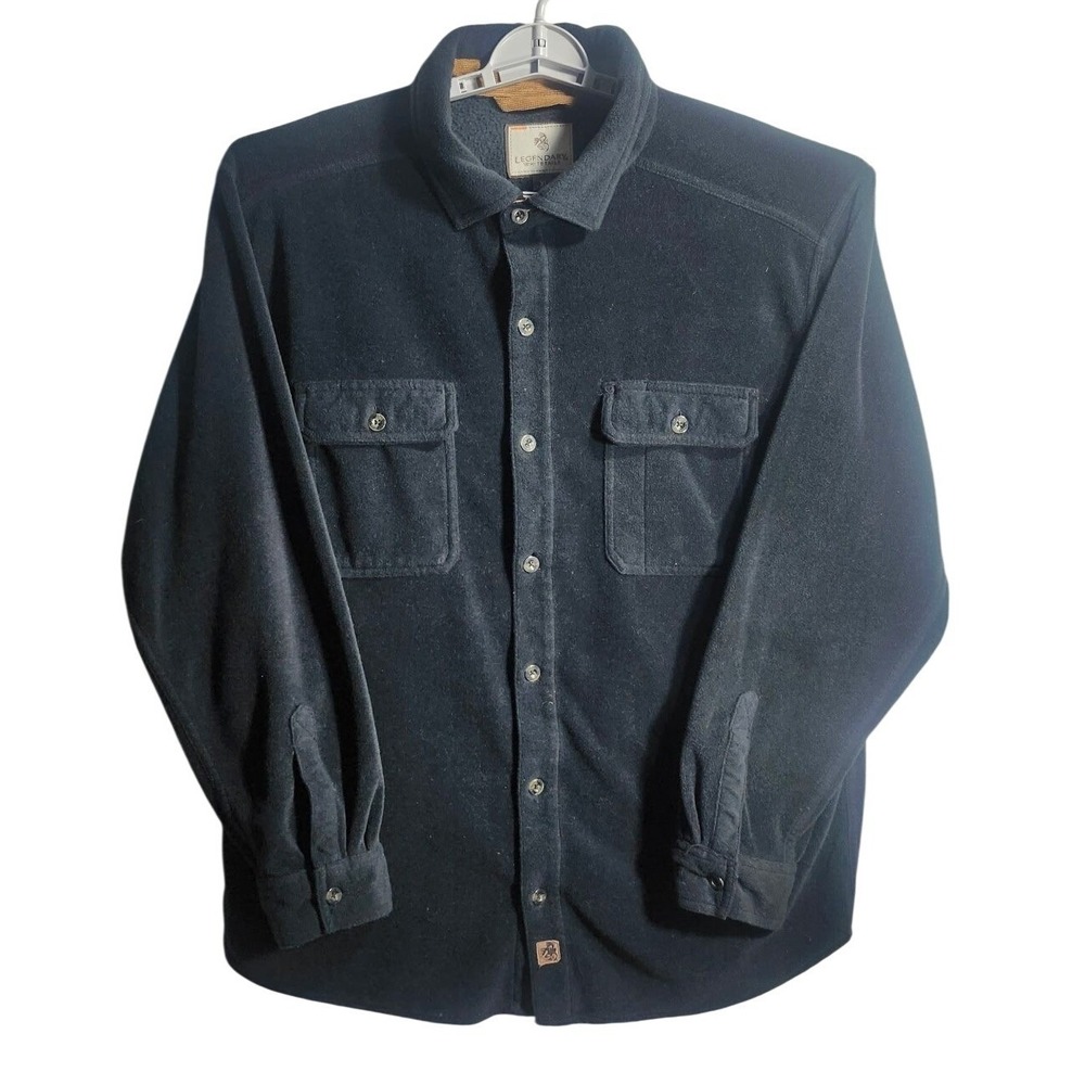 Legendary Whitetails Black Fleece Button Up Shirt Jacket Men's‎ XL